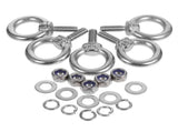5 Sets M4 304 Stainless Steel Eye Bolt with Ring, Threaded Eyelet Screws for Rope Fitting and V1192-AZ-W-22118