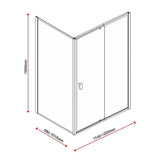 Adjustable Semi Frameless Shower Screen 114-122cm x 98-101cm With Gold Hardware For Modern Bathrooms V63-958221