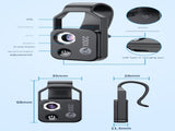Black Portable 200X Clip-On Microscope Lens for Smartphone - HD Pocket Magnifier with CPL Filter and V888-ELOSUNG32960