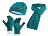 Unisex Winter Accessory Set Beanie Scarf Gloves Winter Fashion Warm Accessories - Pink - Size L V1347-939-60058-PNK-L