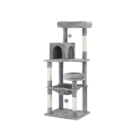 i.Pet Cat Tree Tower Scratching Post Scratcher 143cm Condo House Trees Grey PET-CAT-M143-GR