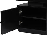 Levede Bedside Table USB Charger Outlet RGB Black NI1049-BK