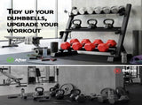 Everfit Dumbbell Rack 3-Tier Heavy Duty Weight Storage for Home Gym 300kg Capacity Black FIT-I-RACK-3L