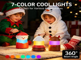 Christmas Music LED Night Light Lantern, Rechargeable with Warm White & 7-Color Changing Lights, V1341-ZY-PW2TZ58J-ABC