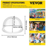 Candy Bubble Shield 20.5 Inch Clear Plastic Cotton Candy Cover for Commercial Candy Maker V952-MHTJGZ00000000001V0