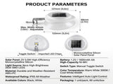 Solar Powered Fence Light with Durable ABSPC Housing, Monocrystalline Silicon Panel, and Adjustable V1341-ZY-RJFFUZE8-4PCS-BLACKHOUSINGWARMWHITELIGHT