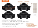 Pergola Bracket Kit 152x152mm, 4pcs 3-Way Heavy Duty Corner Bracket Woodworks DIY Post Base Kit, V952-LPJJST4PCS6XOAPMSV0