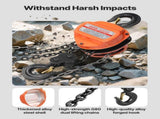 Hand Chain Hoist, 3 Ton Capacity, Manual Chain Block with Upgrade G80 Galvanized Chain, 3 m Lifting V952-SJSLHL3T10FTV6ULT001V0