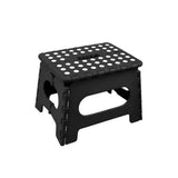 Portable Folding Stool, Plastic Collapsible Chair for Outdoor, Bathroom and Kitchen, Black V1188-MS-617-049