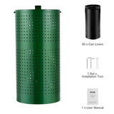 VEVOR Dog Poop Trash Can 11.5 Gallons Weather-Resistant Dog Waste Bin with Lid V952-GFBZLJTDXG11KSH3LV0