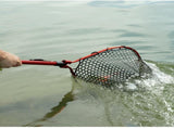 Red High Strength Large Landing - Fishing with Foldable Handle and Soft Rubberting, Dip V888-ELOSUNG36555