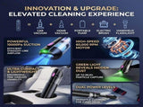 HK-V6 Cordless Handheld Vacuum 15000Pa Strong Suction, Green Dust Detection LED Display, Lightweight V1232-CZXCQ-001