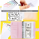 A6 PU Leather Notebook Binder Budget Planner Organizer Cover Cash Pockets Sheets V201-W13177956