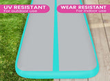 Powertrain Airtrack 20cm Thick 8m x 1m Inflatable Gymnastics Tumbling Mat Air Track - Mint Gree IFM-0801-GYGN