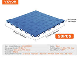 Garage Tiles Interlocking, 305 x 305 x 13.4 mm 50 Pack Garage Floor Covering Tiles, Non-Slip V952-CKDDLSJ501212K34WV0