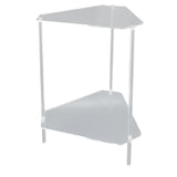 Acrylic End Table 2 Tier Corner Side Table Small Corner Table for Living Room Bedroom Balcony Easy V1294-YM0901-3116240024811