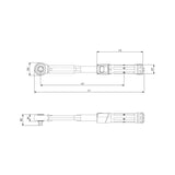 Wurth 1/2 Inch Torque Wrench 40-200Nm Ratchet Drive Tool for Precise Bolt Tightening V563-0714720200