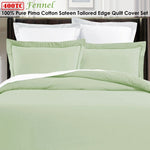 Grand Aterlier Pima Cotton Fennel Quilt Cover Set King V442-HIN-QUILTCS-400TCPIMACOTTON-FENNEL-KI