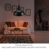 E27 Metal Chandeliers Hanging Ceiling Light Pendant Lamp Shade Fixture Black V1294-YM0901-ZM01710-01