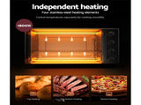 Devanti 45L Convection Oven Electric Fryer Ovens 1800W ECO-B-NHP-45L-BK