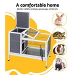 i.Pet Rabbit Hutch Chicken Coop 97cm x 49cm x 86cm Chicken Coop Large Run Wooden Outdoor Cage House PET-GT-RH915L-GW