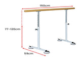 Powertrain 150cm Ballet Barre Freestanding Adjustable Height BAR-WDN-150
