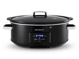 Devanti 8L Slow Cooker Electric Multi Cooker with 3 Heat Settings and Keep Warm Function SC-DP-8QT-BK