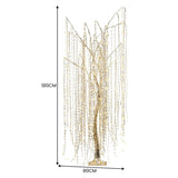 Christabelle Silver Willow Tree 180cm Christmas Display Warm White LED Lights Flexible Branches 112_MHA618
