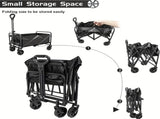 250KG Load Capacity 300L Large Capacity Heavy Duty Foldable Beach Car - All-Terrain Foldable V1106-HELYC-001