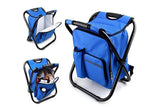 Portable Cooler Stool Multi-Function Folding Fishing Chair - Blue V1308-DSZKI-898-2