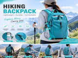 Lake Blue Outdoor Hiking Backpack - Lightweight Nylon Travel Daypack with Multi Pocket Storage, V888-ELOSUNG54680