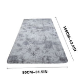 31x63 Inch Shag Area Rug for Bedroom Living Room, Tie-Dyed Light Grey Soft Fuzzy Plush Indoor V1192-AZ-W-31034