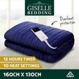 Giselle Bedding Electric Throw Blanket - Navy EB-THROW-RUG-NVB