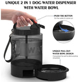 Accessories Dog Water Bottle, 77oz/2.2L Portable Travel Dog Water Bottle Dispenser, Food-Grade V1369-AZ3-W-15844