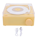 Record Player Bluetooth Speaker ABS Cute Portable Wireless Turntable Speaker Alarm Clock for Home V1294-YM0901-3115240080111