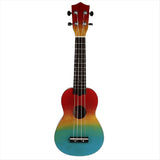 Soprano Ukulele 21" Wood Uklele Hawaiian Guitar Students Kids Guitar Rainbow,1 * ukulele,Rainbow V1370-AZ4-10194