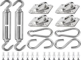 Shade Cloth Mounting Set - 42-Piece - Stainless Steel - Hardware Kit for Sun Sail - For Rectangular V1188-MS101-02188-1