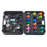 28 pcs Universal Radiator Pressure Tester Kit, Coolant Pressure Tester Kit with Manual Pump and V952-SRQLQYYLCSY29E5NUV0