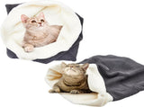 2 Pcs Cat Bed Cave Cat Sleeping Bag Kitten Bed Sack pet Cave Warming Pad Sack PET Mat for Kitten V1258-DP02-C-2289