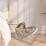 4 Piece Wicker Storage Baskets With Liner Set V915-MB0055