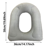 Inflatable Portable Raised Seat With Base For Enhanced Bathroom And Comfort V1366-AZ2-W-16886
