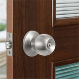 Satin Nickel Keyed Alike Entry Door Knob and Deadbolt Set, Stainless Steel, 3 Piece V1370-AZ4-08110