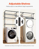 VEVOR Over Washer and Dryer Storage Shelf Two Row 6 Tiers Washer Rack Black V952-LDXYJZJTJK2PA7MNU001V0