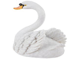Resin Simulation Floating White Swan Figurine Ornament for Landscape Yard Gardening Decoration V1294-YM0901-3111200121111