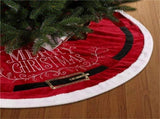 Christmas Tree Skirt Red Velvet Tree Skirt Tree Bottom Decoration Apron V1192-AZ-W-10470