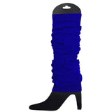 12 LEG WARMERS Knitted Womens Neon Party Knit Ankle Fluro Dance Costume 80s BULK - Royal Blue V563-BR-12NNLEGWRMR-ROYBLU