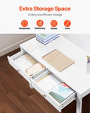 VEVOR Small Desk with Drawers Kids Desk for Bedroom Simple Study Table White V952-ETBMSZZFXXCWZES3L001V0