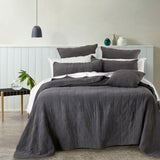 Bianca Geraldton Coal Coverlet Set Queen/King V442-BCA-COVERLETS-GERALDTON-COAL-KI