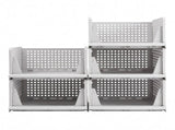 Artiss 5 Pack Stackable Plastic Storage Foldable Closet Organizers WOS-DIY-04-5P-WH