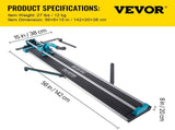 Manual Tile Cutter 1200mm Cutting Machine w/ Laser for Ceramic V952-120CMCZQGJ0000001V0
